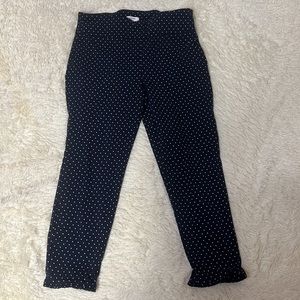 Crown & Ivy Women’s Polka Dot Ankle Pants - B